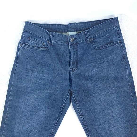Urban Pipeline Men's 100% Cotton Slim-Fit Straight Jeans Blue Size 36/34 - Picture 2 of 10
